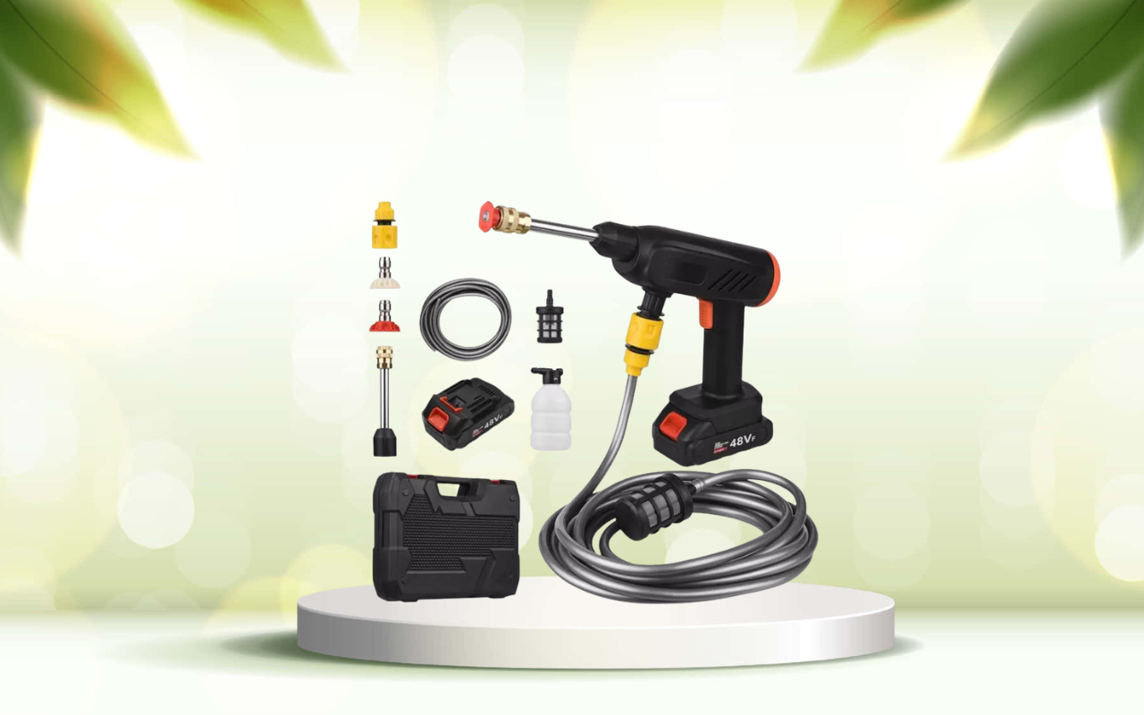 Scopri la pistola idropulitrice elettrica portatile: potenza ovunque senza rubinetto